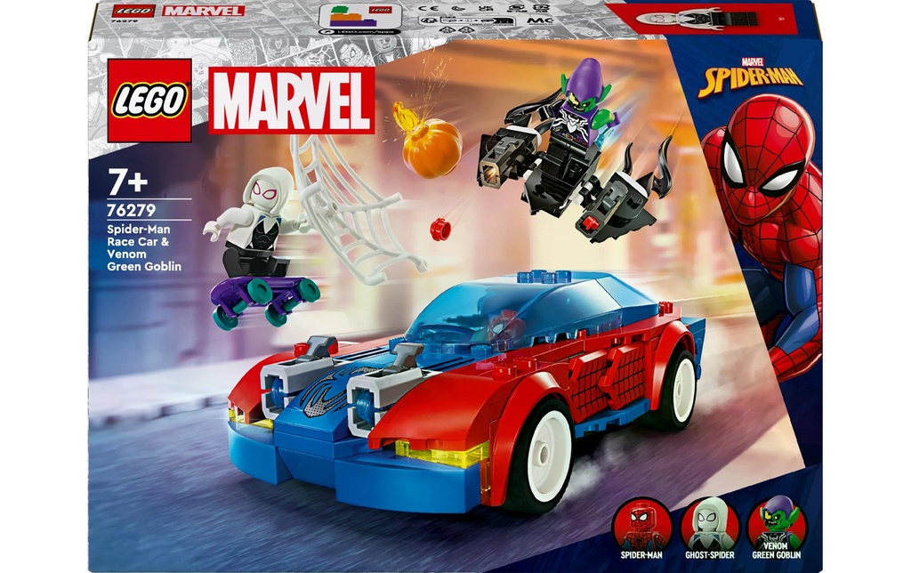 LEGO® Marvel Voiture de course Spider-Man & Venom Green Goblin 76279
