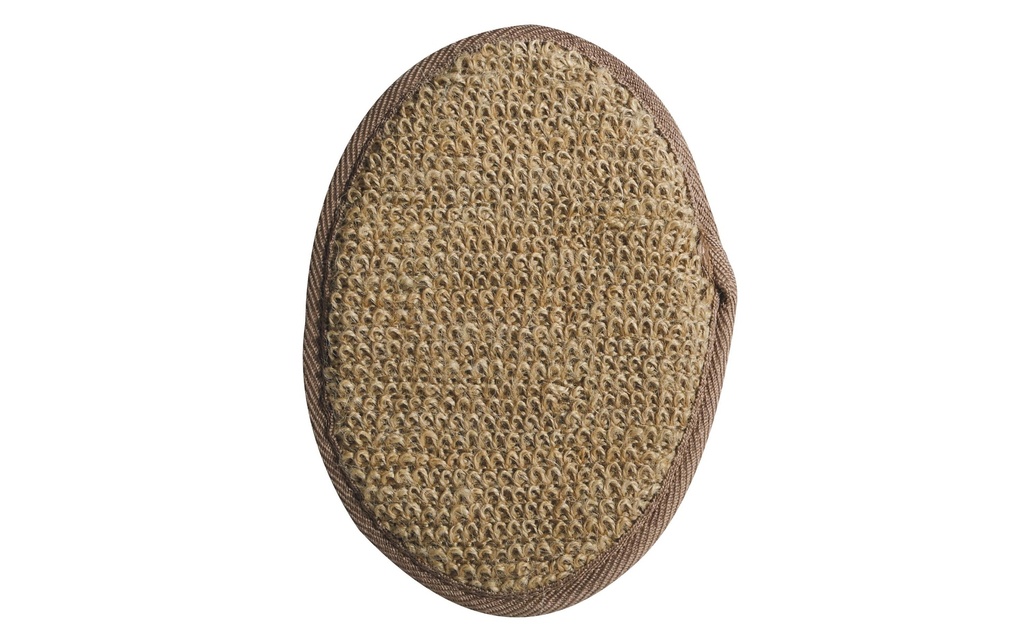 MSV Spugna esfoliante en jute 19.5 x 13 cm, Marron