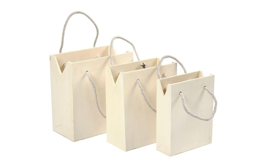 Creativ Company Article en bois Sac de transport, 3 pcs.