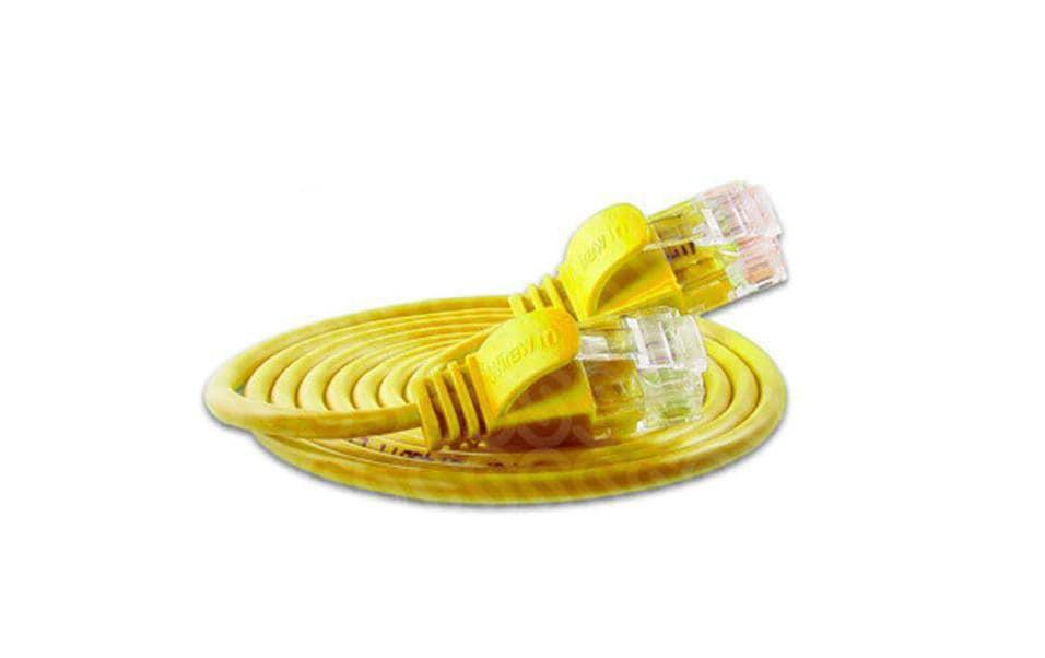 SLIM Câble patch slim RJ-45 - RJ-45, Cat 6, UTP, 7.5 m, Jaune