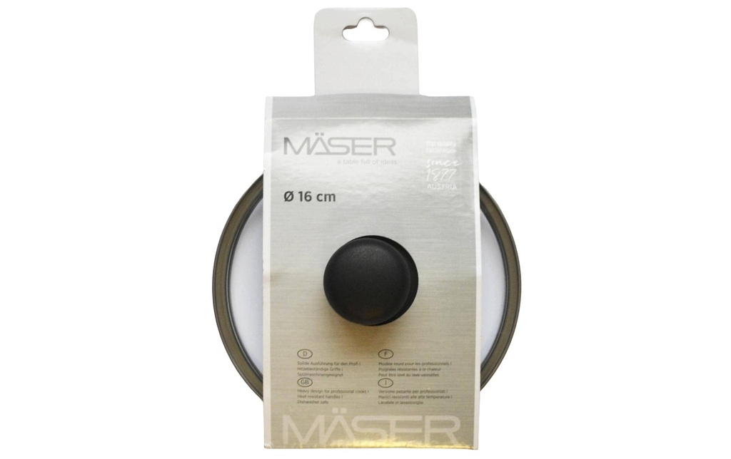 Mäser Couvercle de poêle 16 cm, transparent