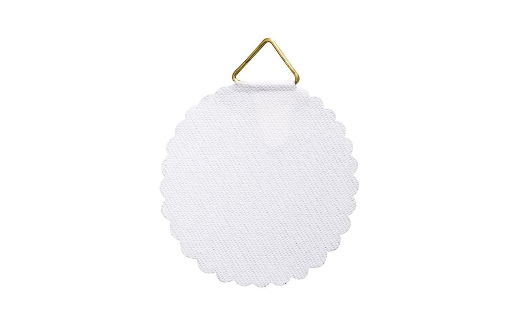 FTM Oeillets adhésifs pour tableaux, gommés, lin, 30 mm, 4 pièces