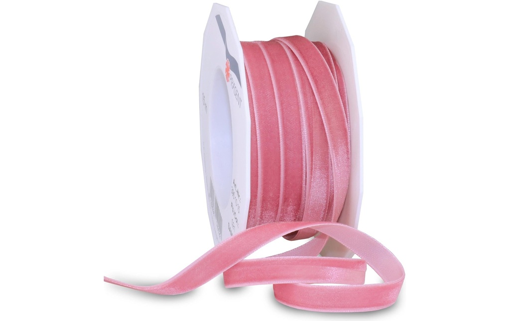 Pattberg Ruban cadeau Velours 10 mm x 15 m, rose sombre