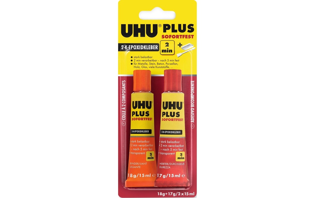 UHU Colle à deux composants Plus résistant immédiatement 35 g