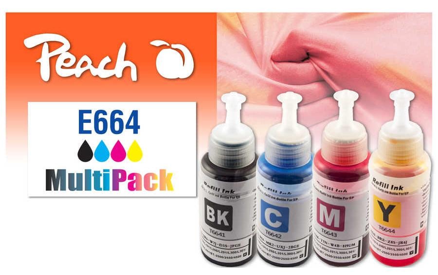 Peach Encre Canon CISS T664640 Multi-Pack C, M, Y, BK