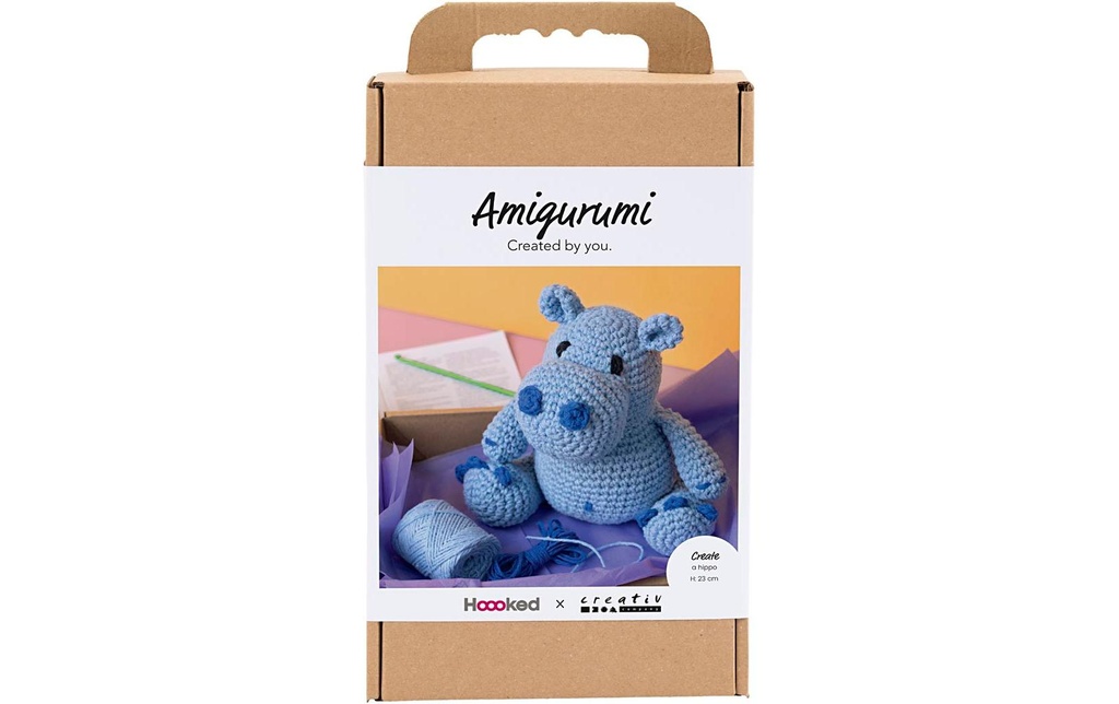 Creativ Company Kits de bricolage Amigurumi, hippopotame