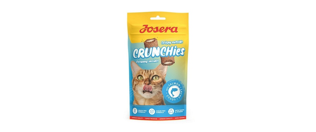 Josera Collation pour chat Crunchies au saumon, 60 g