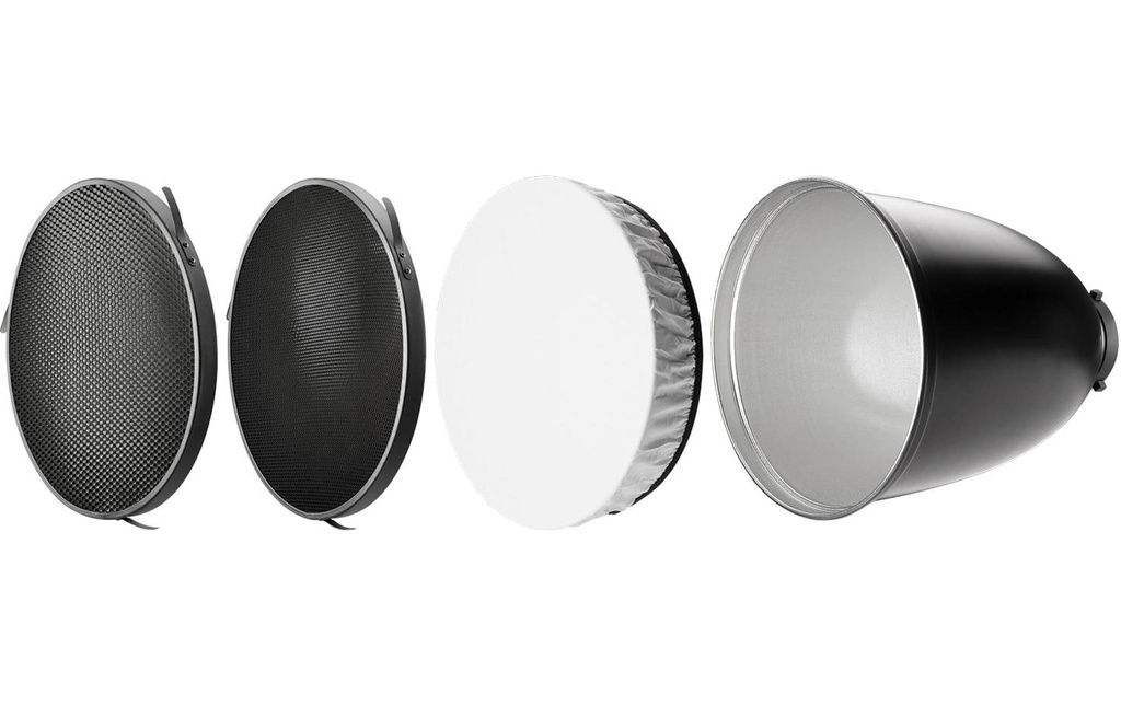 Westcott Réflecteur avec mise au point profonde de 45 degrés, grille en nid d'abeille et diffuseur