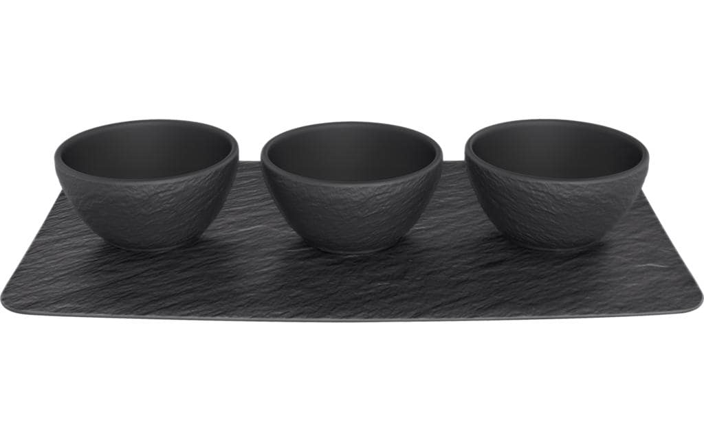 Villeroy & Boch Plateau de service avec petites coupelles Manufacture Rock Noir