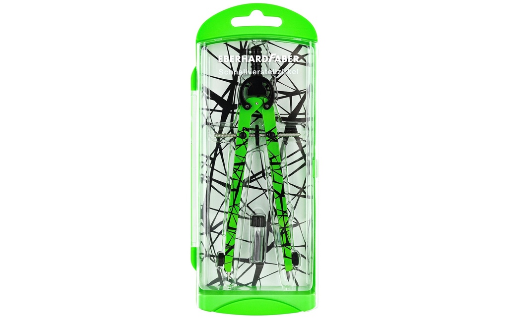 Eberhard Faber Compas à réglage rapide Ø 39 cm, Vert fluo
