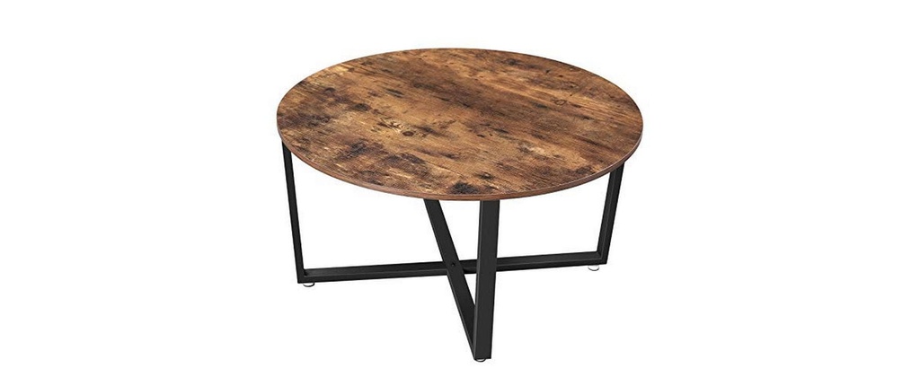 VASAGLE Table basse 88 x 47 cm, Noir/Brun
