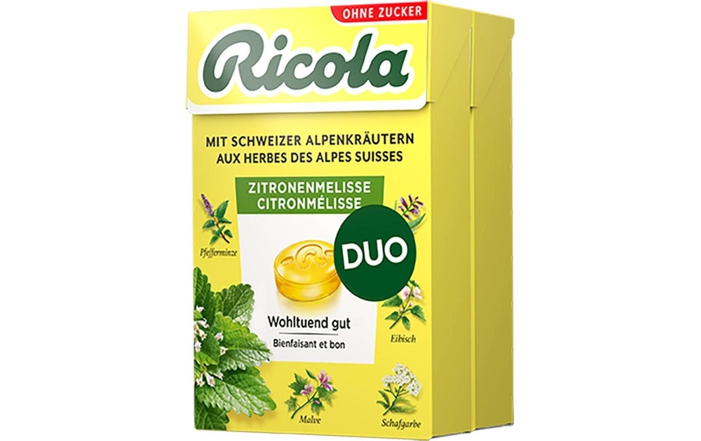 Ricola Bonbons Mélisse citronnée 2 x 50 g