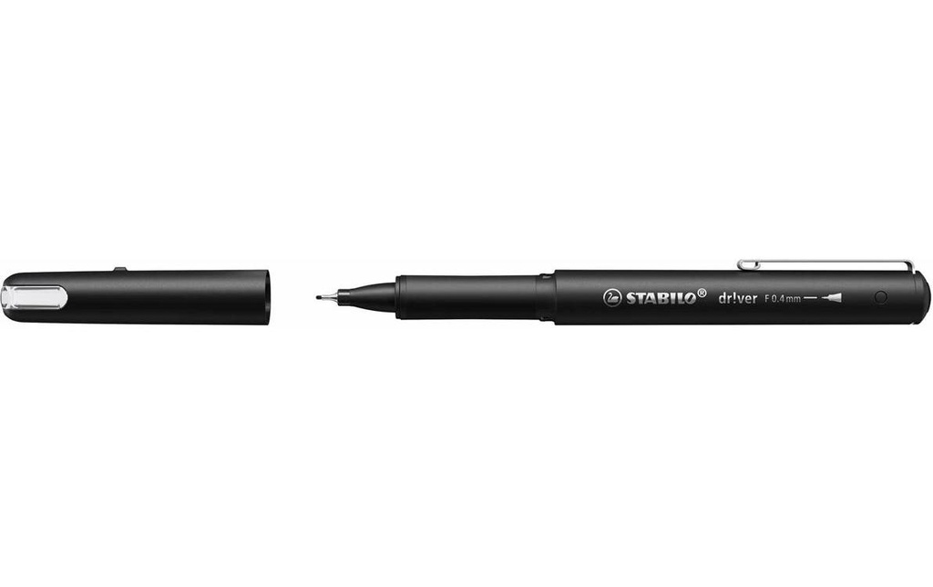 STABILO Fineliner Driver fine 0.4 mm, noir, 5 pièces