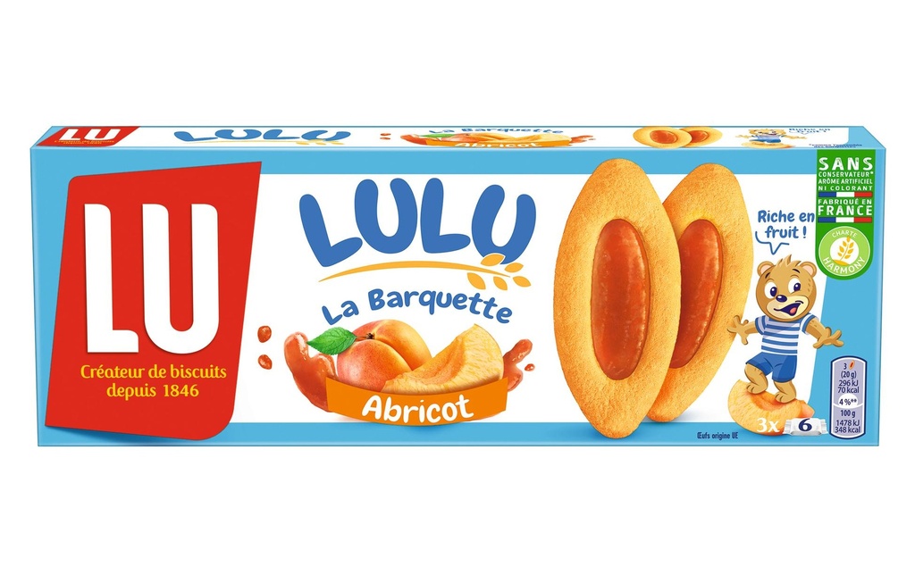 LU Petits gâteaux Barquette abricot 120 g
