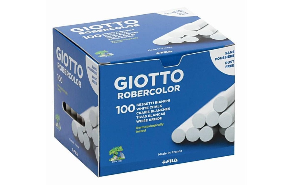 Giotto Craie de tableau noir 100 pièces, Blanc