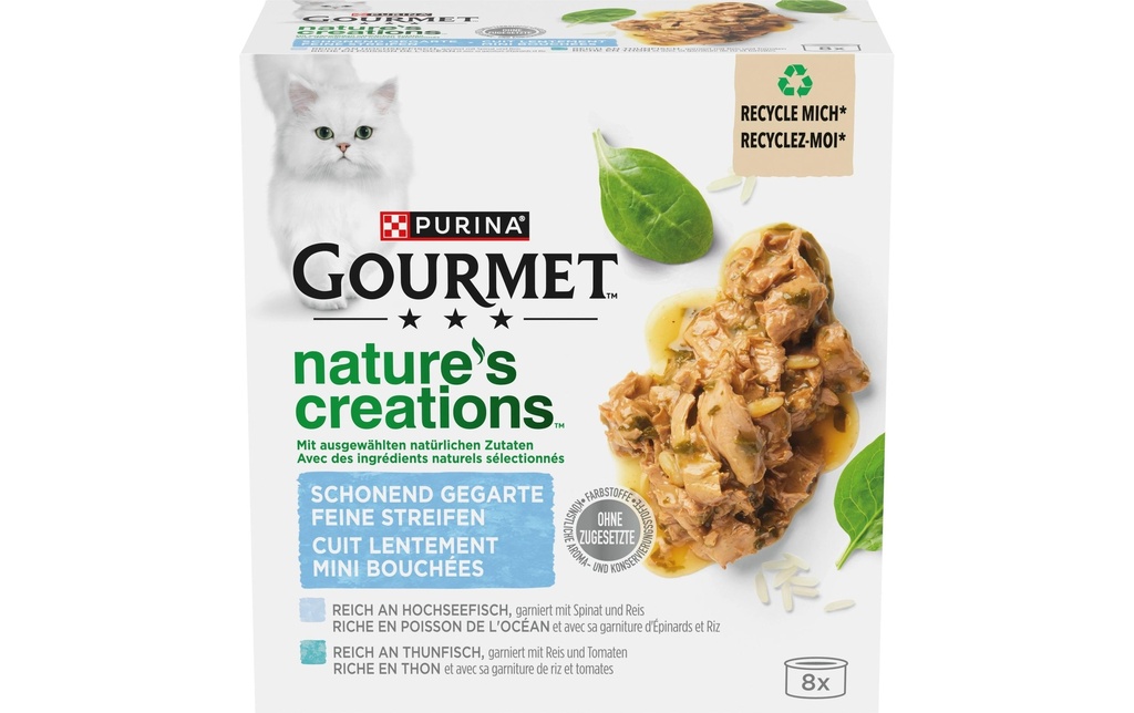 Purina Gourmet Alimentation humide Nature's Creation Poisson, 8 x 85 g