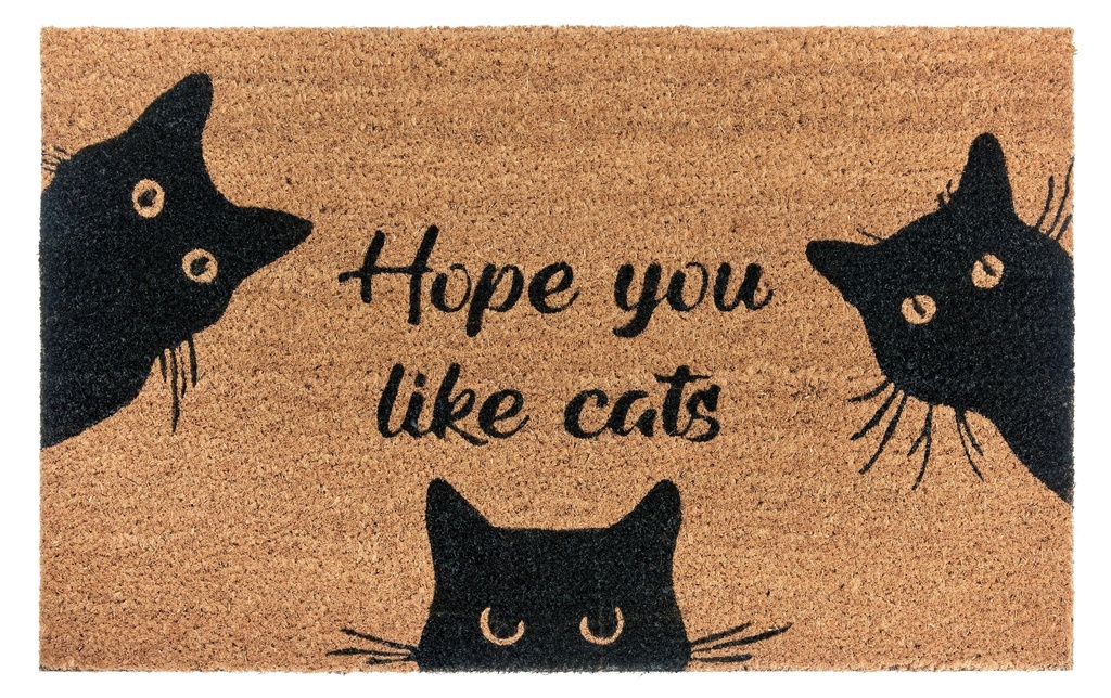 Hanse Home Tapis de sol Hope you like cats 45 cm x 75 cm