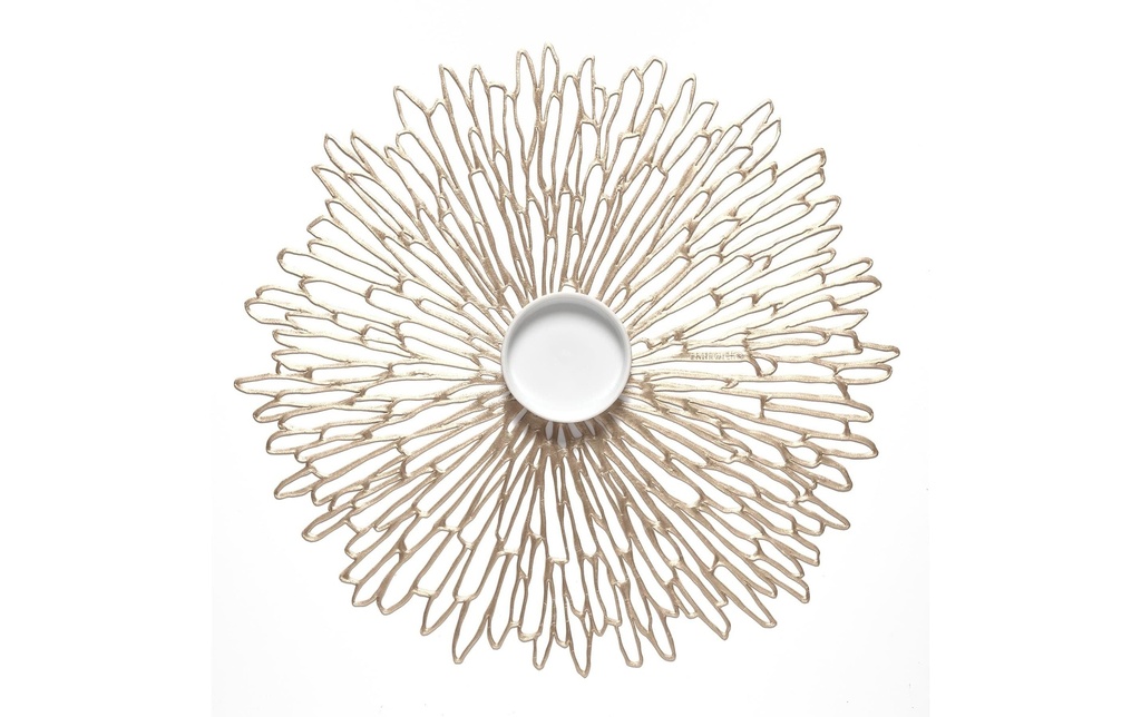 Chilewich Set de table Bloom 38.6 cm x 40 cm, Champagne