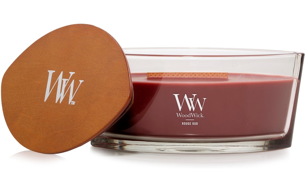 Woodwick Bougie parfumée Rouge oud Ellipse