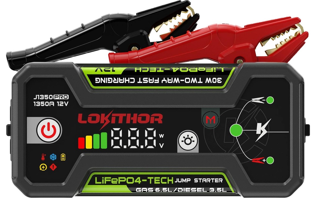 Lokithor Batterie de démarrage J1350 PRO LiFePO4 1350Amp