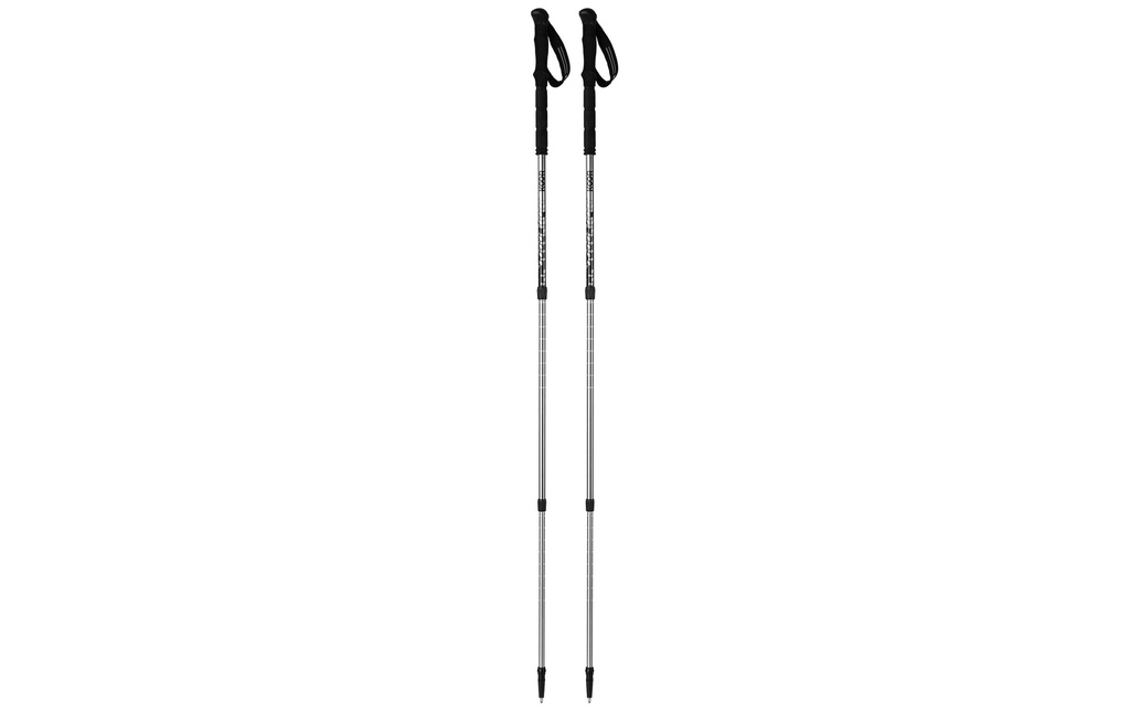 KOOR Bâton de randonnée Aluminium Rivoola noir/argent