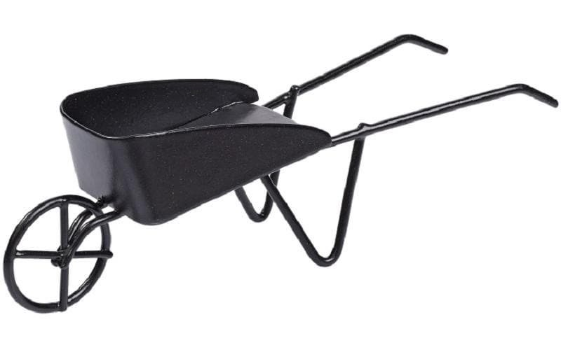 HobbyFun Mini ustensiles Brouette Noir