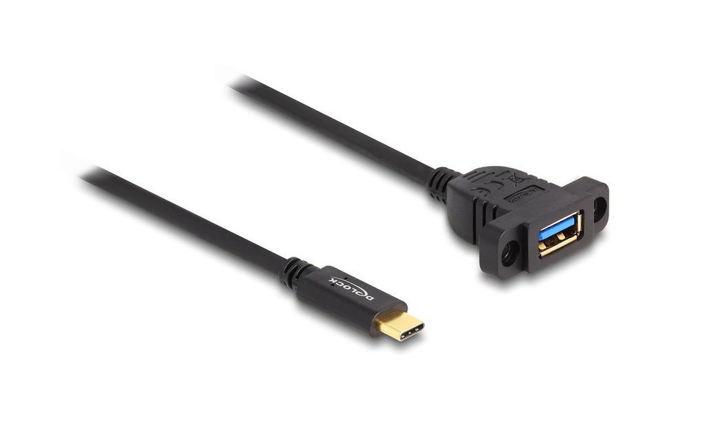 Delock Câbles rallonges à encastrer USB 3.0 USB-C - USB-A 1 m