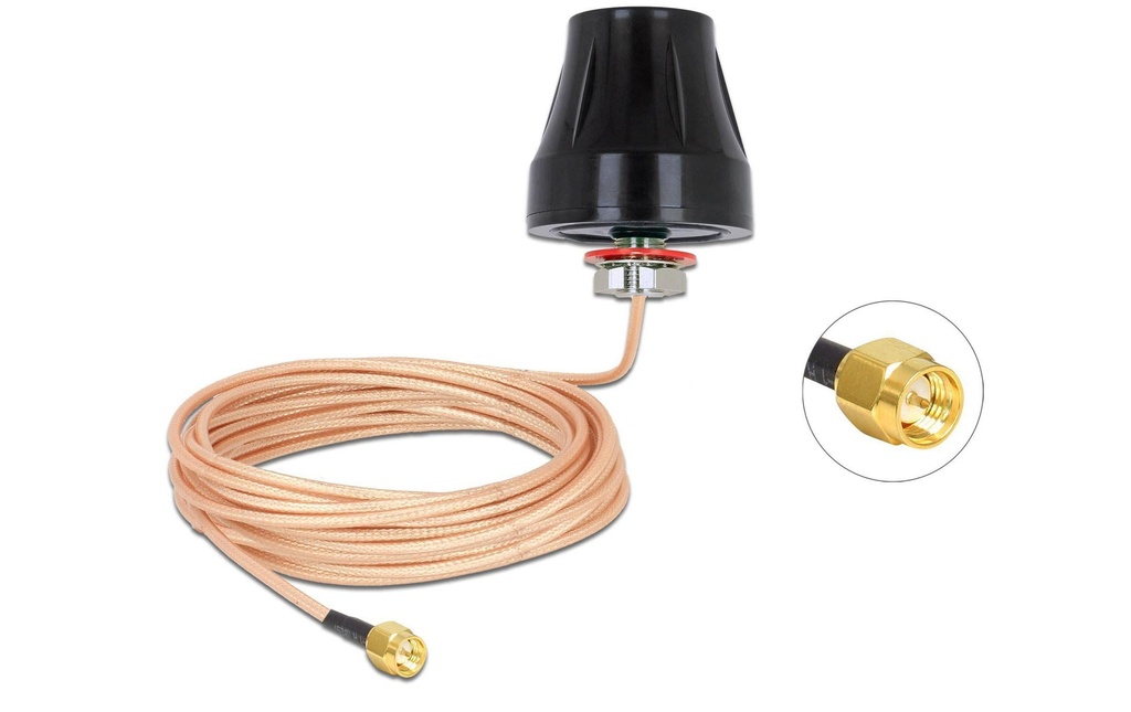 Delock Antenne LTE SMA SMA 2 dBi Rayonnement omni directionnel