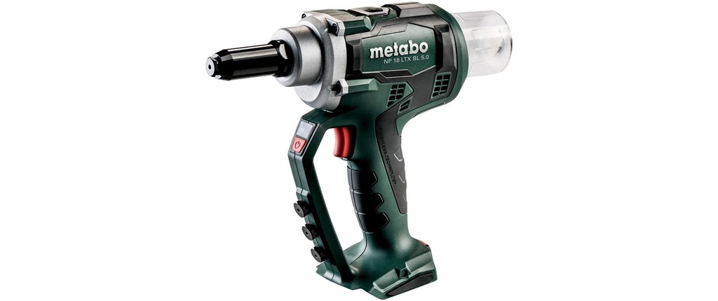 Metabo Pistolet à riveter aveugle rechargeable NP 18 LTX BL 5.0, Solo