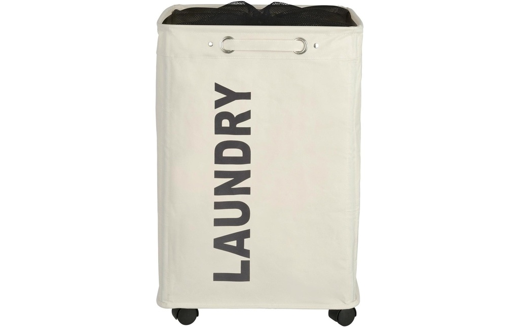 Wenko Corbeille à lessive Quadro 79 l, Beige