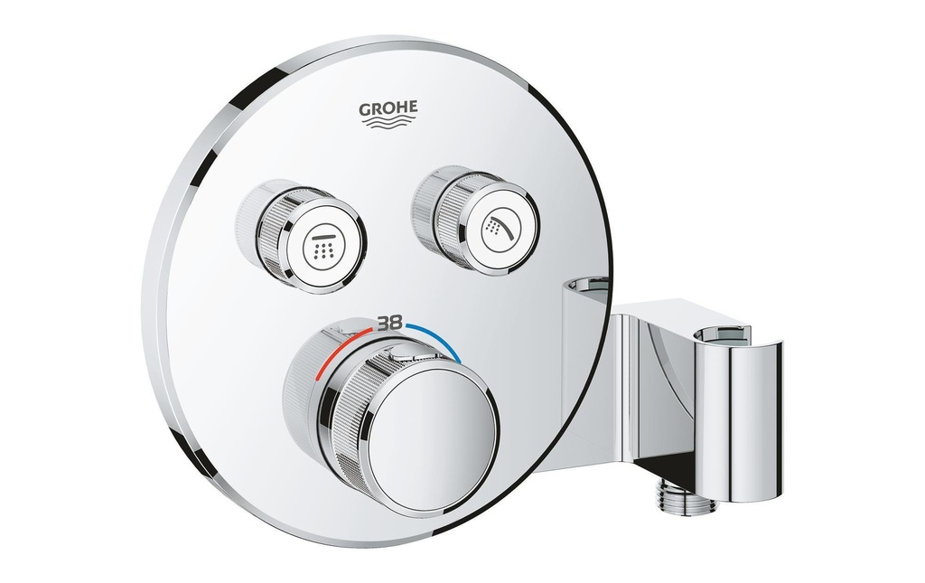 GROHE Robinetterie de douche Grohtherm SmartControl 43 mm, avec support de douchette
