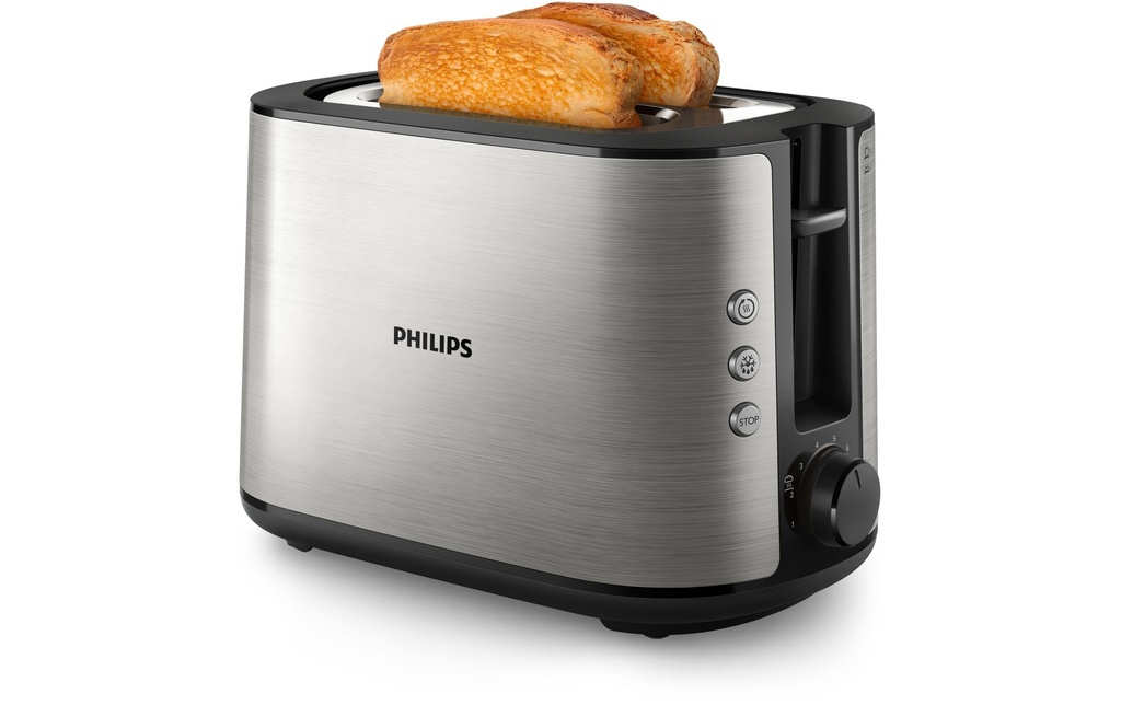 Philips Grille-pain Viva Collection Acier inoxydable/Noir