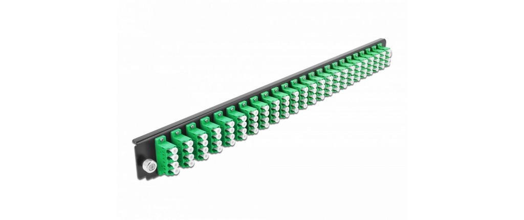 Delock Plaque de distribution Panneau avant 24 ports LC Quad OS2 SM vert