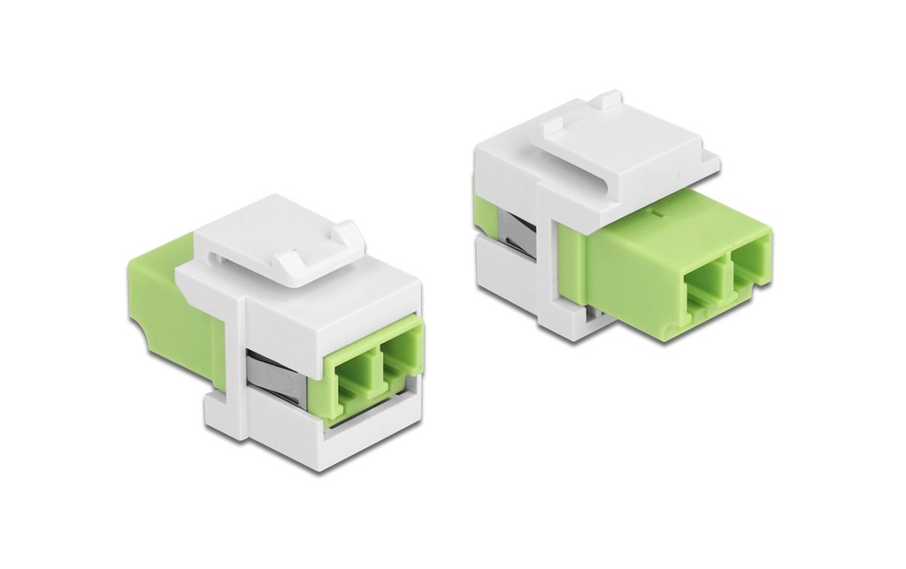 Delock Module Keystone Prise LC à prise LC Vert citron / Blanc