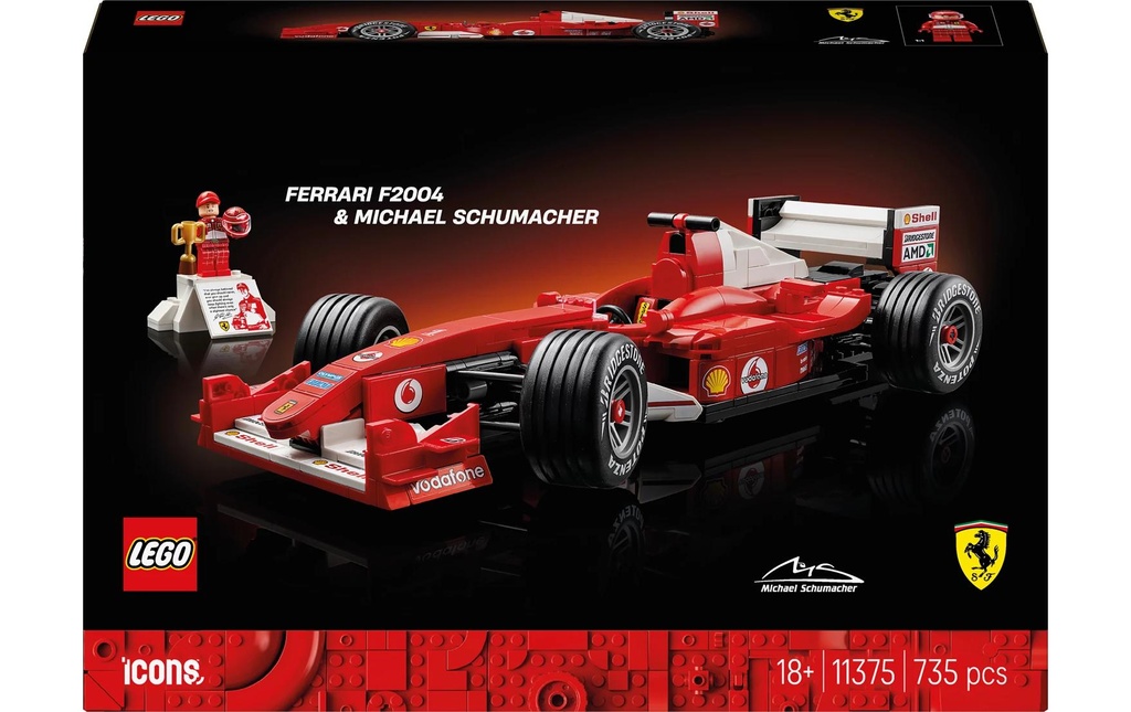 LEGO® Icons Ferrari F2004 et Michael Schumacher 11375