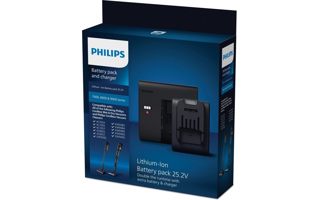 Philips batterie lithium-ion et chargeur 2250 mAh