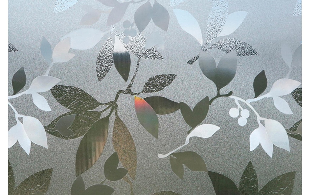Hubatka Film de fenêtre Feuilles 46 x 150 cm, gris/vert