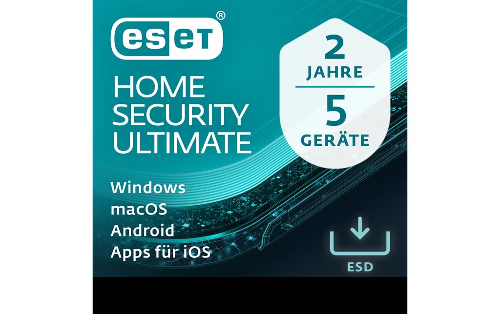 ESET HOME Security Ultimate ESD, Version complète, 5 Utilisateurs, 2 ans