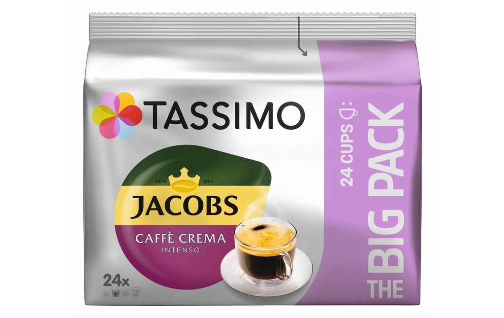 TASSIMO Capsules de café T DISC Jacobs Caffé Crema Intenso 24 portions