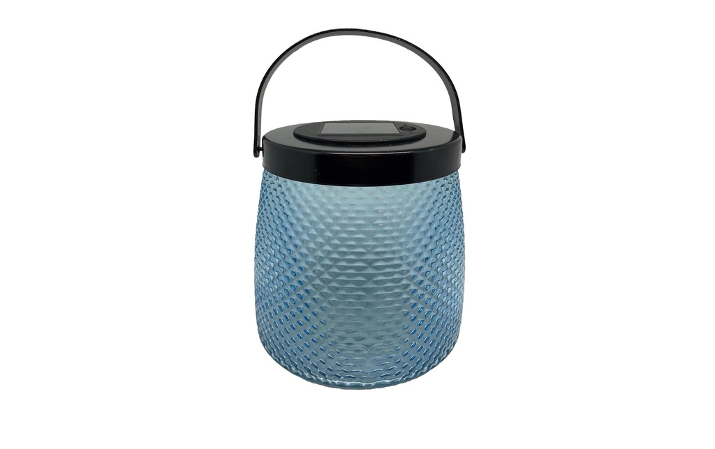 Dameco Lanterne LED solaire, 15.2 cm, bleu