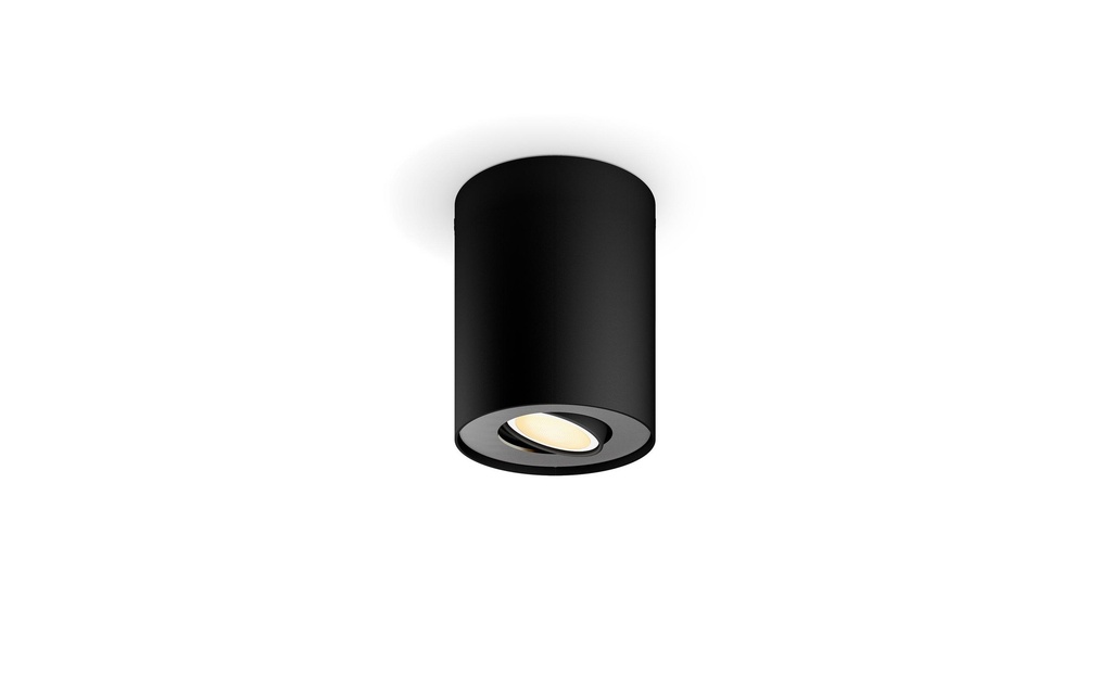 Philips Hue White Ambiance Pillar Spot unique, extension de l'installation GU10, noir