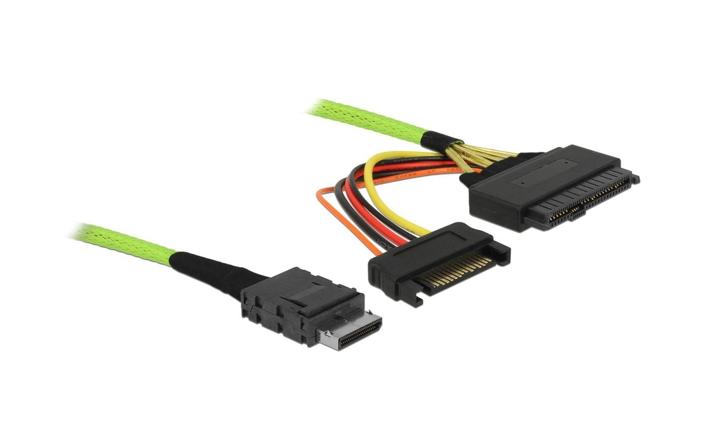 Delock Câble OCuLink PCIe SFF-8611 pour U.2 SFF-8639, 0,5 m