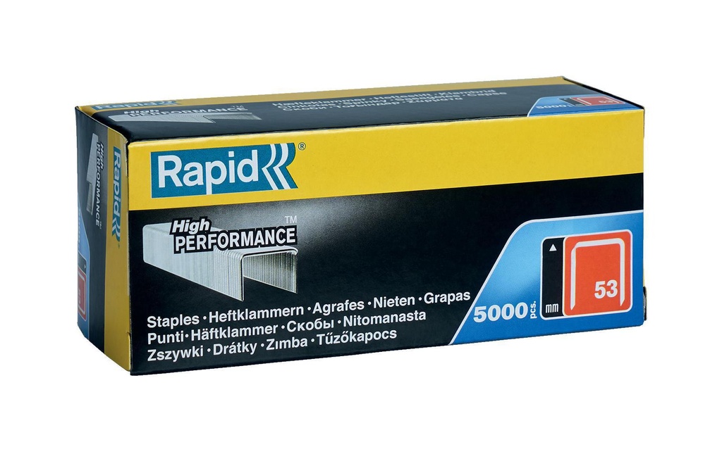 Rapid Agrafes fil fin Typ 53, 12 mm, 5000 pièces