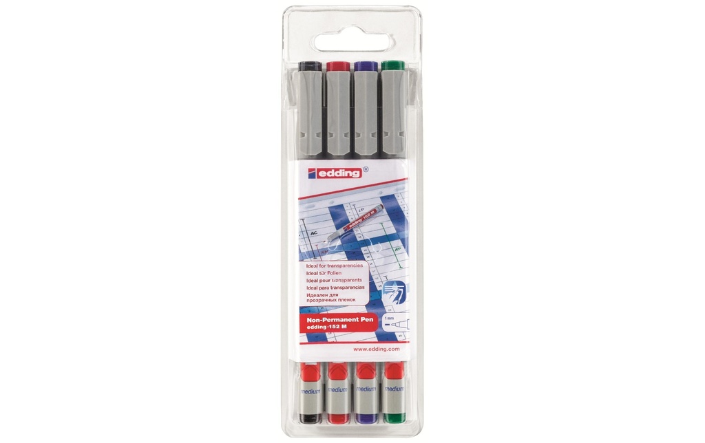 edding Stylo à feuilles Pen 152 M, 4-set