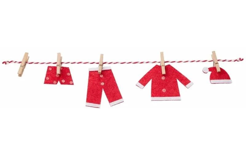 HobbyFun Mini figurine Corde à linge 30 cm, rouge