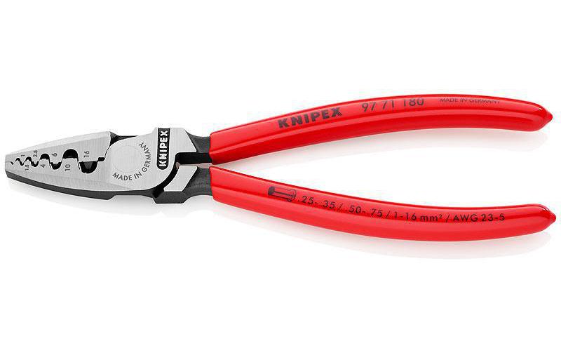 Knipex Pince à sertir 180 mm pour embouts de fils