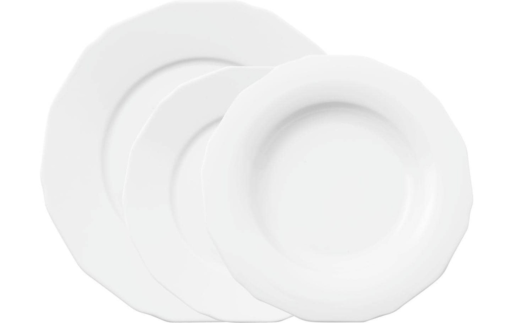 Arthur Krupp Set d’assiettes Garden Total 12 Pièce/s,Blanc