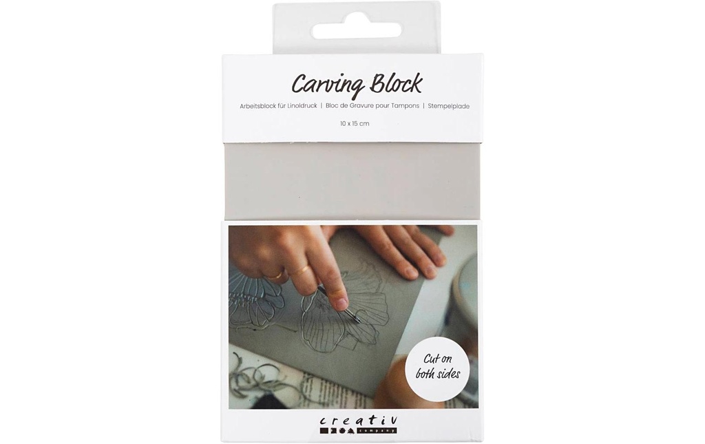 Creativ Company Accessoires pour tampons Plaque d'impression linoléum caoutchouc 10 x 15 cm