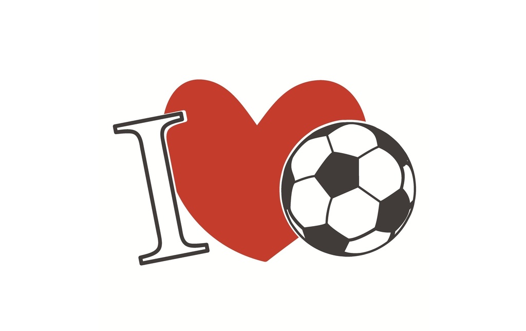 Paper + Design Serviettes en papier Football Heart 33 cm x 33 cm, 20 Pièce/s