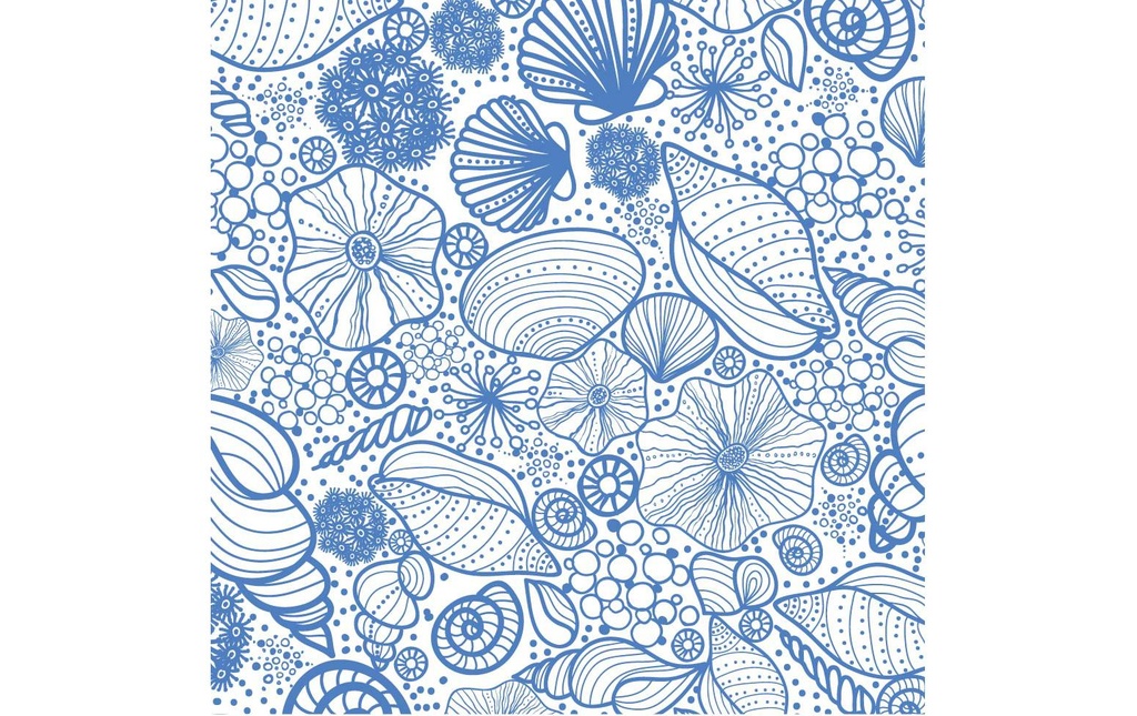 Paper + Design Serviettes en papier Seashell Pattern 33 cm x 33 cm, 20 Pièce/s